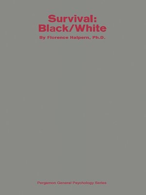 cover image of Survival - Black/White: Pergamon General Psychology Series
